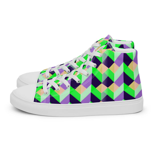 Ultra Pop – Neon Pixel Crossover Sneakers | Women’s High Top Drop 01 – #18