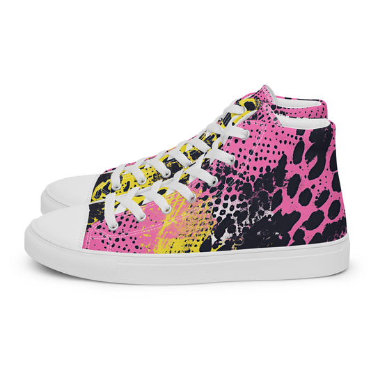 Neon Venom – Pink Acid Snake Canvas High-Tops | Women’s High Top Drop 01 – #41