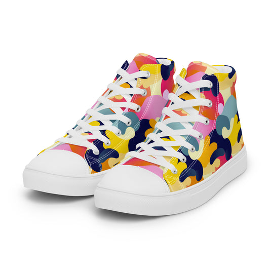 Pop Splatter – Color Block Camo High-Top Sneakers | Women’s High Top Drop 01 – #10